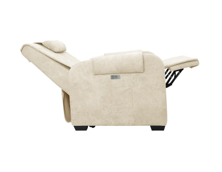 Массажное кресло реклайнер с подъемом FUJIMO LOUNGE UP F7003 ULFL Айвори (Orlando 1)