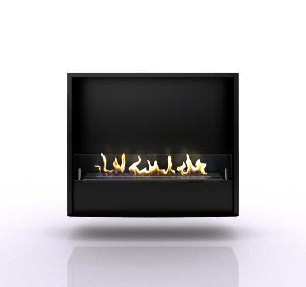 Биокамин в портале Firezo Pierre luxe Угловой белый сланец белый